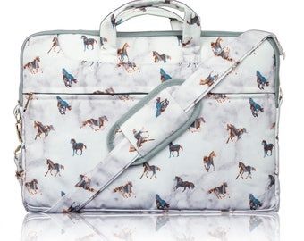 TaylorHe Canvas Laptop Bag Majestic Horse