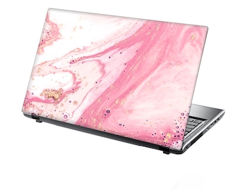 TaylorHe 13-14 inch Laptop Skin Vinyl Decal with Colorful Patterns and Leather Effect Laminate MADE IN BRITAIN Pretty Purple Pattern