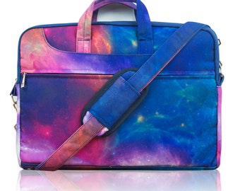 TaylorHe Canvas Laptop Bag Colourful Cosmos