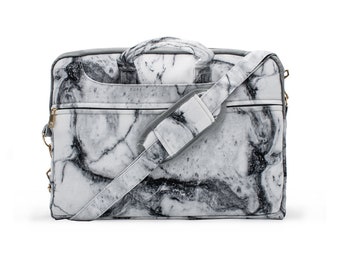 TaylorHe 15 inch Canvas Laptop Bag Stunning Marble