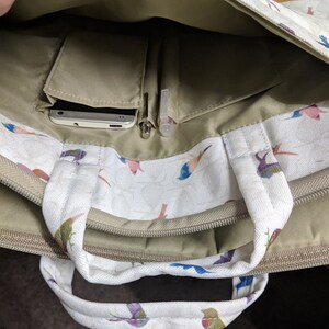 TaylorHe Canvas Laptop Bag Colourful Birds image 4