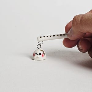 tiny crack) Happy Ghost Bebe - candle snuffer - Myostery Art Doll