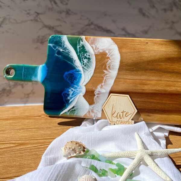 Ocean Charcuterie Board, "Shark-coochie" board, Snijplank, Serveerplank, Ocean Decor