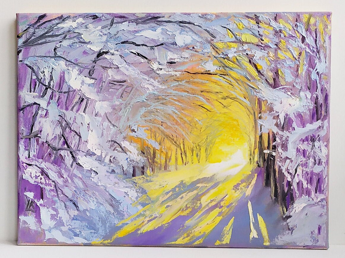 Winter Original ÖlGemälde Landschaft Malerei Winter | Etsy