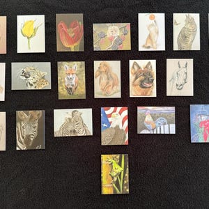 ACEO ATC Realism Art Cards - Disegni a pastello e a matita colorata - Carte da collezione uniche per tutte le occasioni