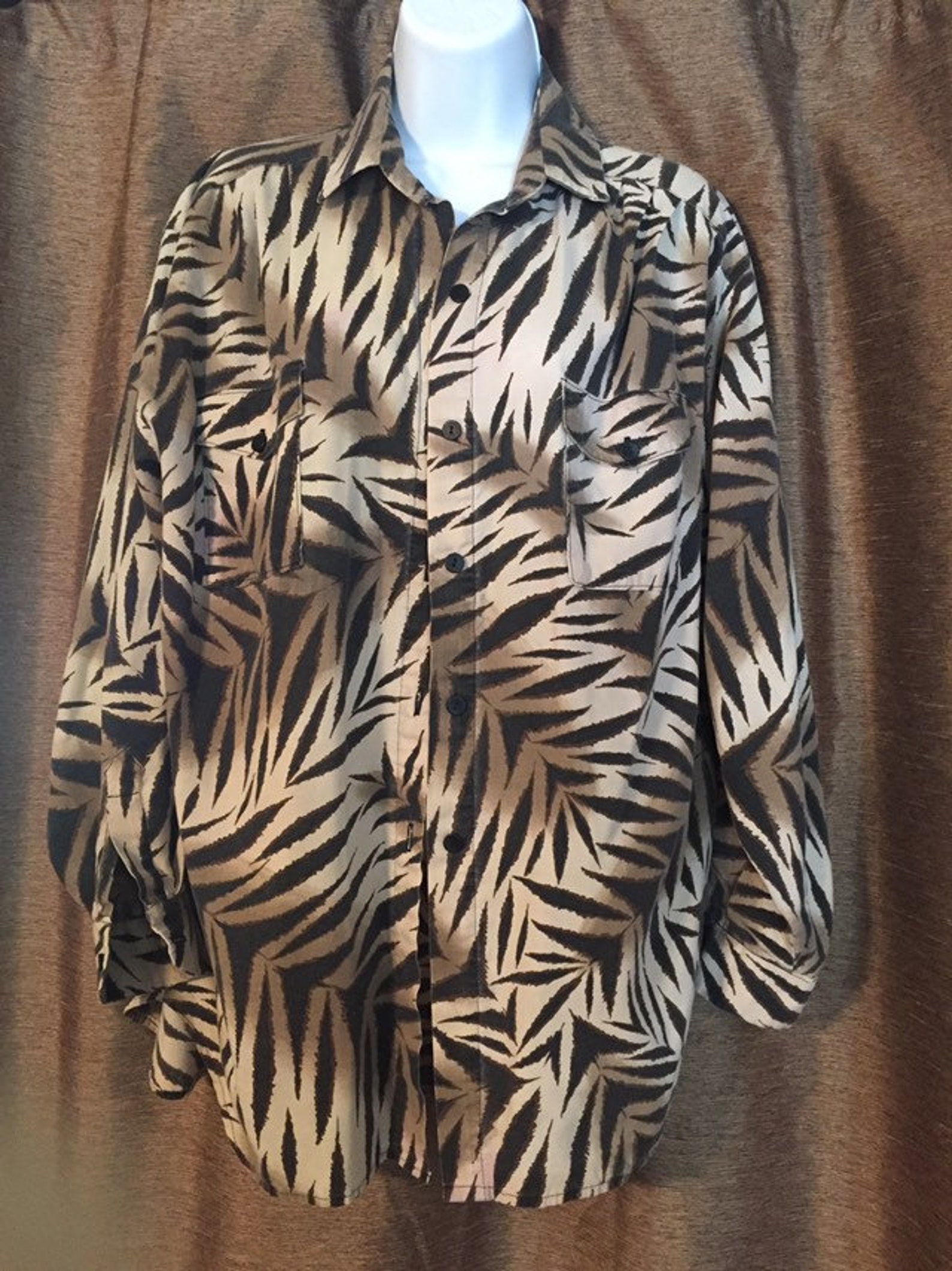 Ladies Safari/Jungle Print Long Sleeve Shirt/Blouse | Etsy