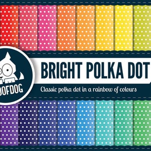 Rainbow Polka dot | Digital paper Instant download | Digital scrapbook seamless background | printable paper clipart | commercial use