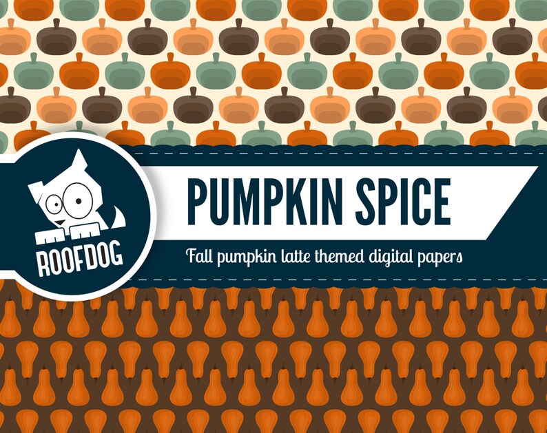 Pumpkin Spice Digital Paper Pumpkin Spice Latte Pumpkin Fall Digital ...