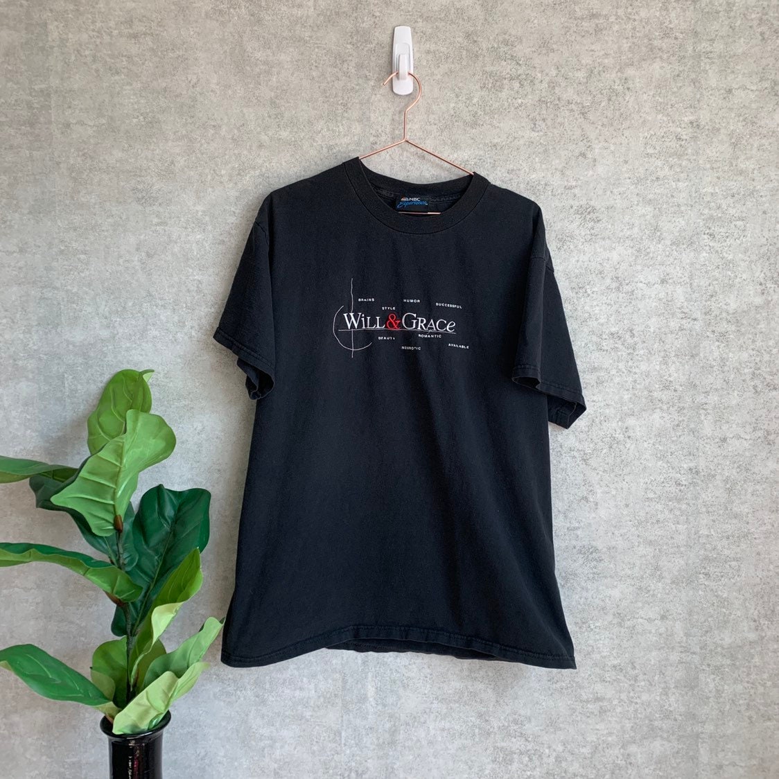 Vintage 1990's Will & Grace NBC TV Promo T-Shirt