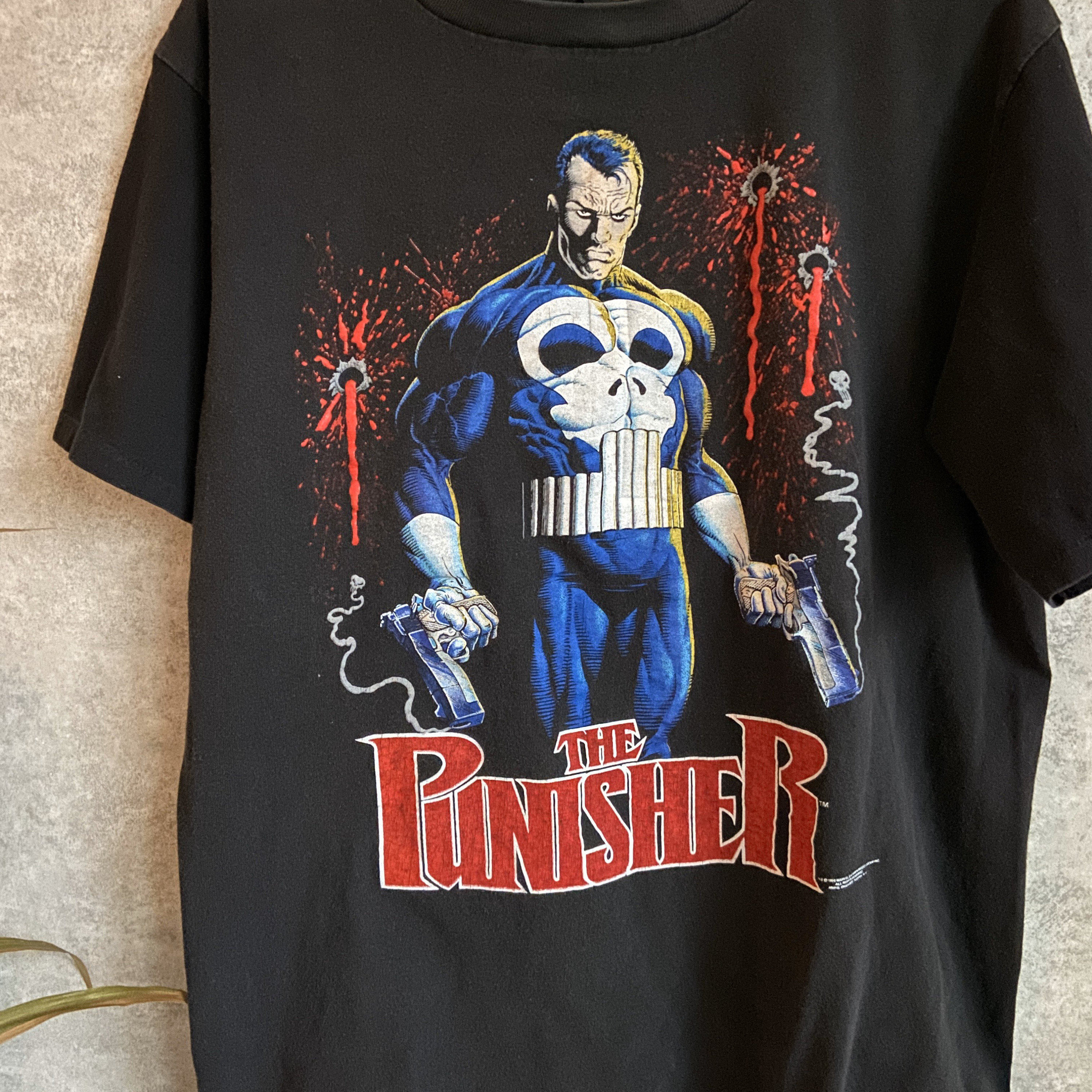 希少80's マーベル　パニッシャーTシャツTHE  PUNISHERビンテージ