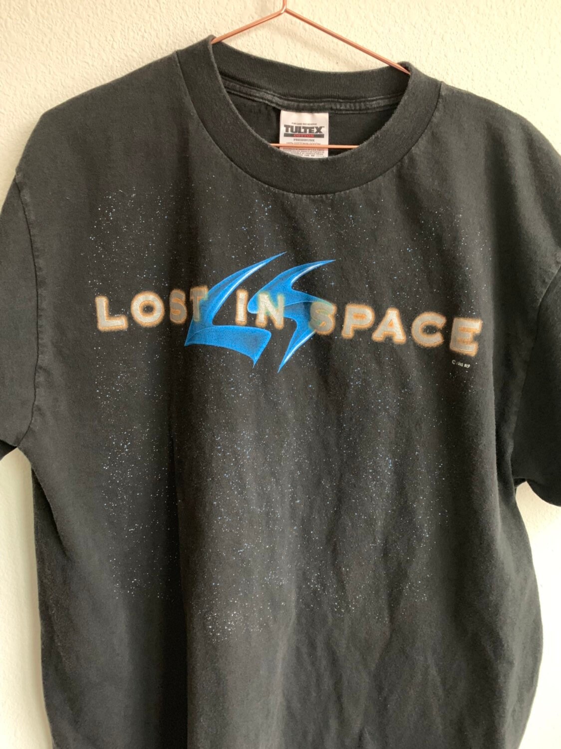 Vintage Lost In Space Sci-Fi Black Movie Promo T-Shirt