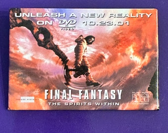 Vintage 2001 Final Fantasy The Spirits Within DVD Video Rental Movie Promo Pin