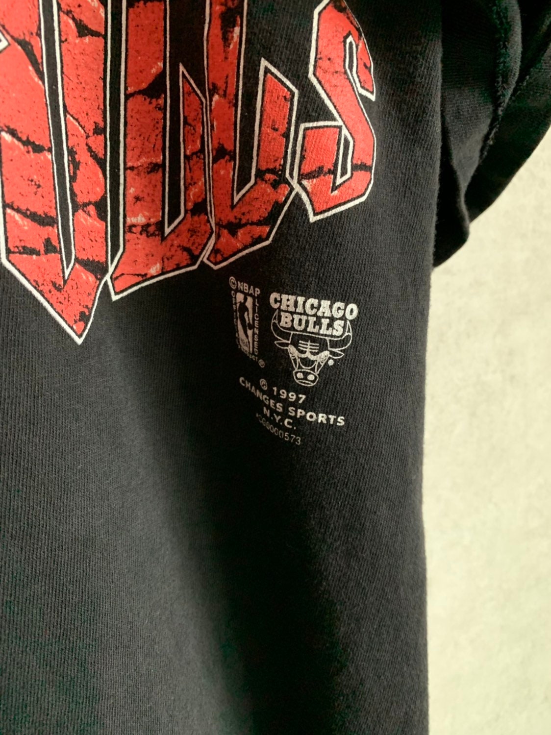 Vintage 1997 Chicago Bulls Black NBA Promo T-Shirt