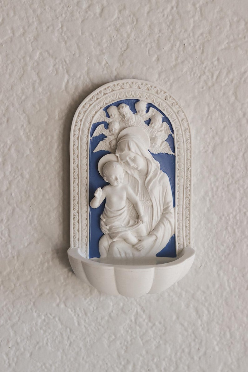 Jesus and Mary Holy Water Font
