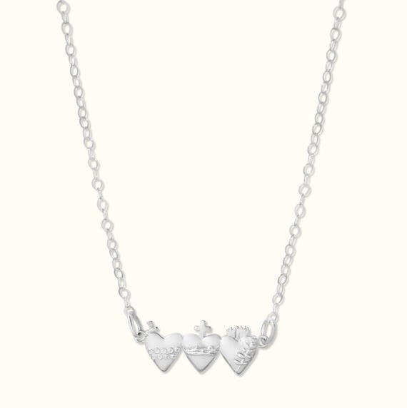 Holy Family Hearts® in 14K White Gold Tiny Version New Zealand