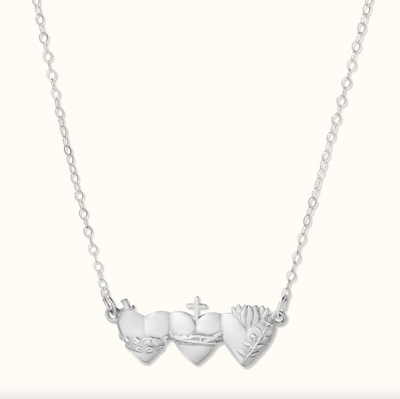 Holy Family Hearts® Necklace in Sterling Silver New Zealand
