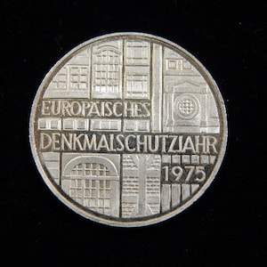 1975 f german 5 mark silver coin