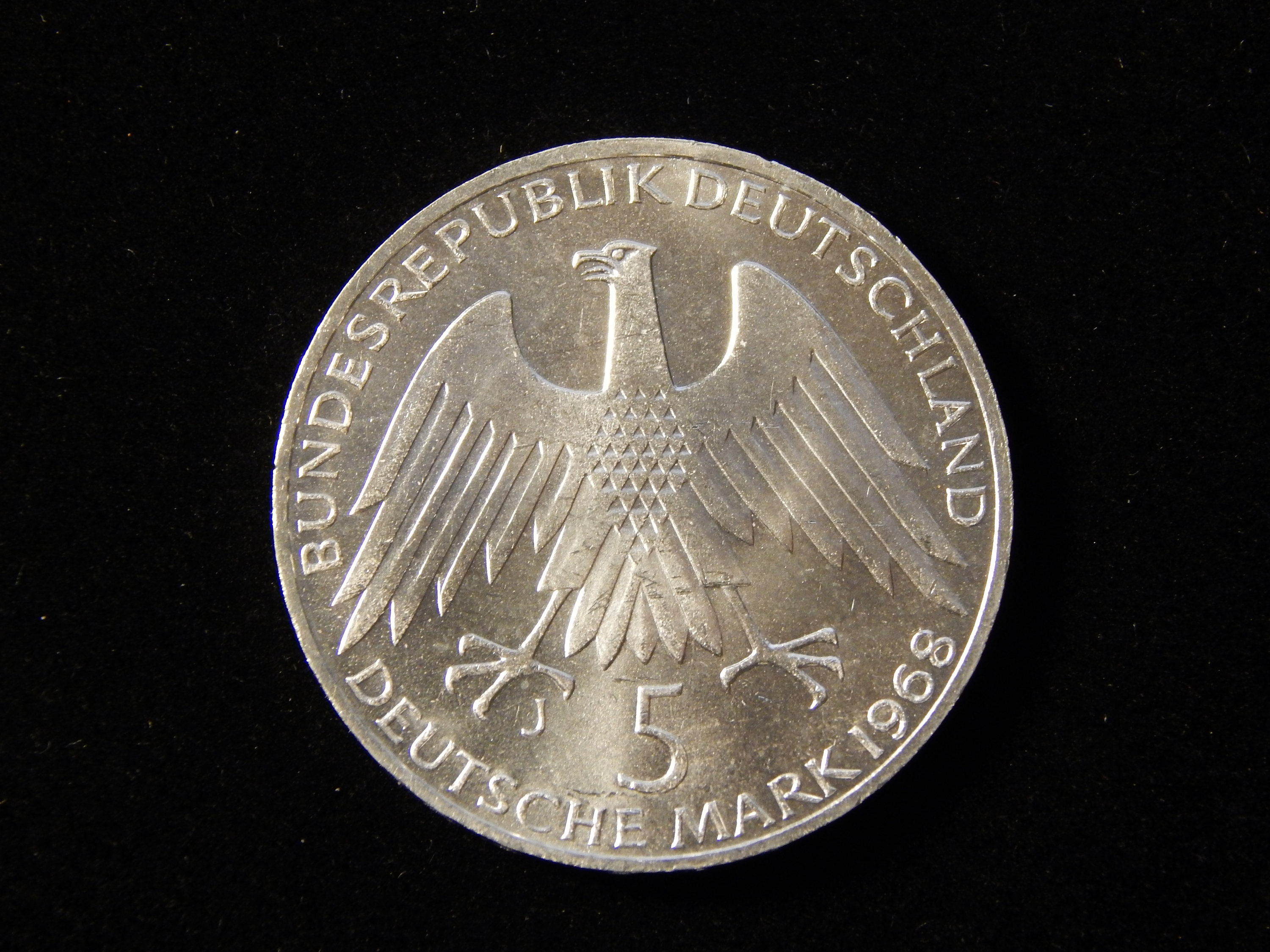 1968年 Jドイツ5マルク銀貨 #B - Etsy 日本