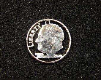 2020 Eisenhower dime cut coin pendant