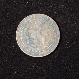 1901 Netherlands 1 cent coin