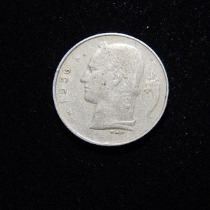 belgium 1956 1 franc coin