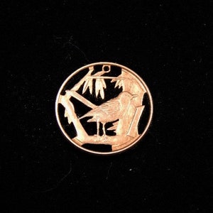 Cayman Islands 1 cent cut coin pendant
