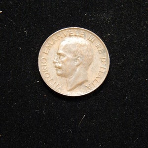 1929 italian 5 c coin