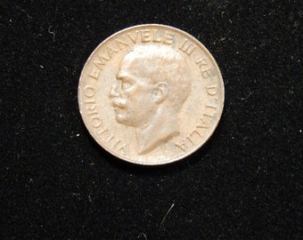 1929 italian 5 c coin