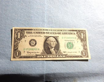 1963 one dollar, with single digit book ends ( G07288950A )