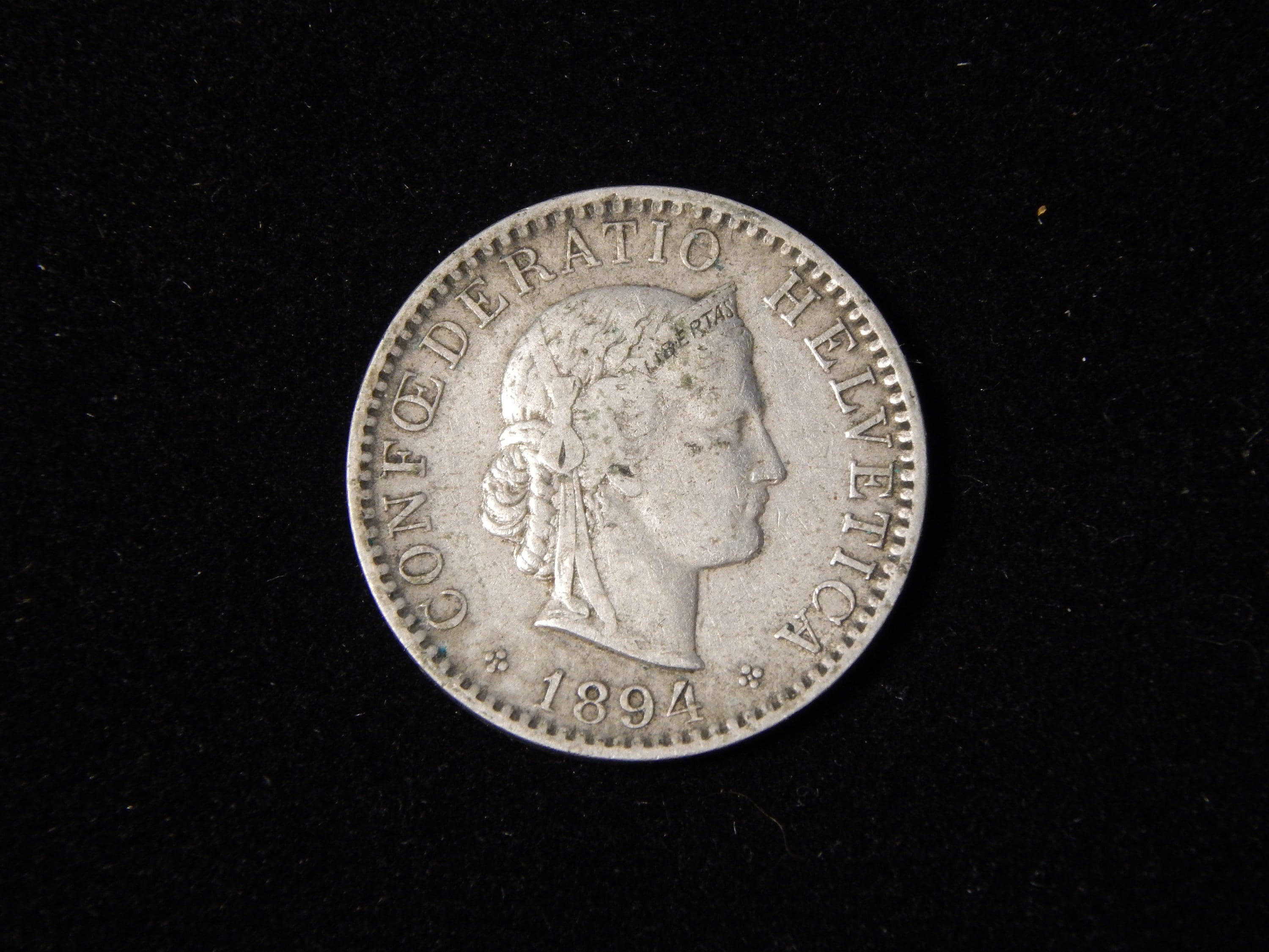 1894 Swiss 20 Rappen Coin . - Etsy Australia