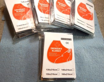 emergency thermal survival blanket .