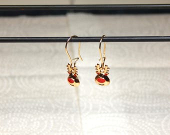 reindeer christmas earrings