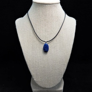 lapis lazuli pendant and 18 inch starter necklace image 1