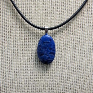 lapis lazuli pendant and 18 inch starter necklace image 3