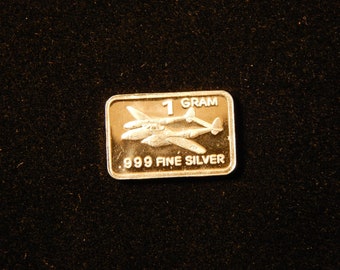 1 gram .999 silver art bar