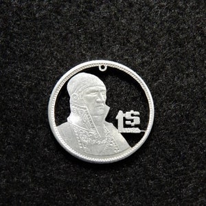 mexico 1 peso cut coin pendant
