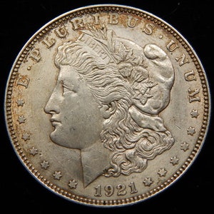 1921 morgan silver dollar.