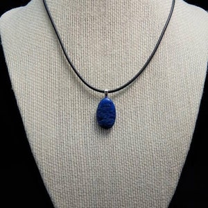 lapis lazuli pendant and 18 inch starter necklace image 2