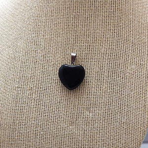 Apache tear heart pendent