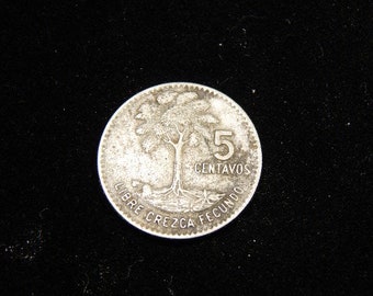 1968 guatemala 5 cent coin
