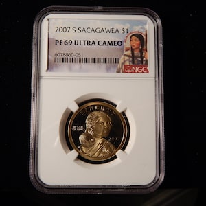 2007 S sacagawea ngc pf 69 ultra cameo coin # 6078860-051
