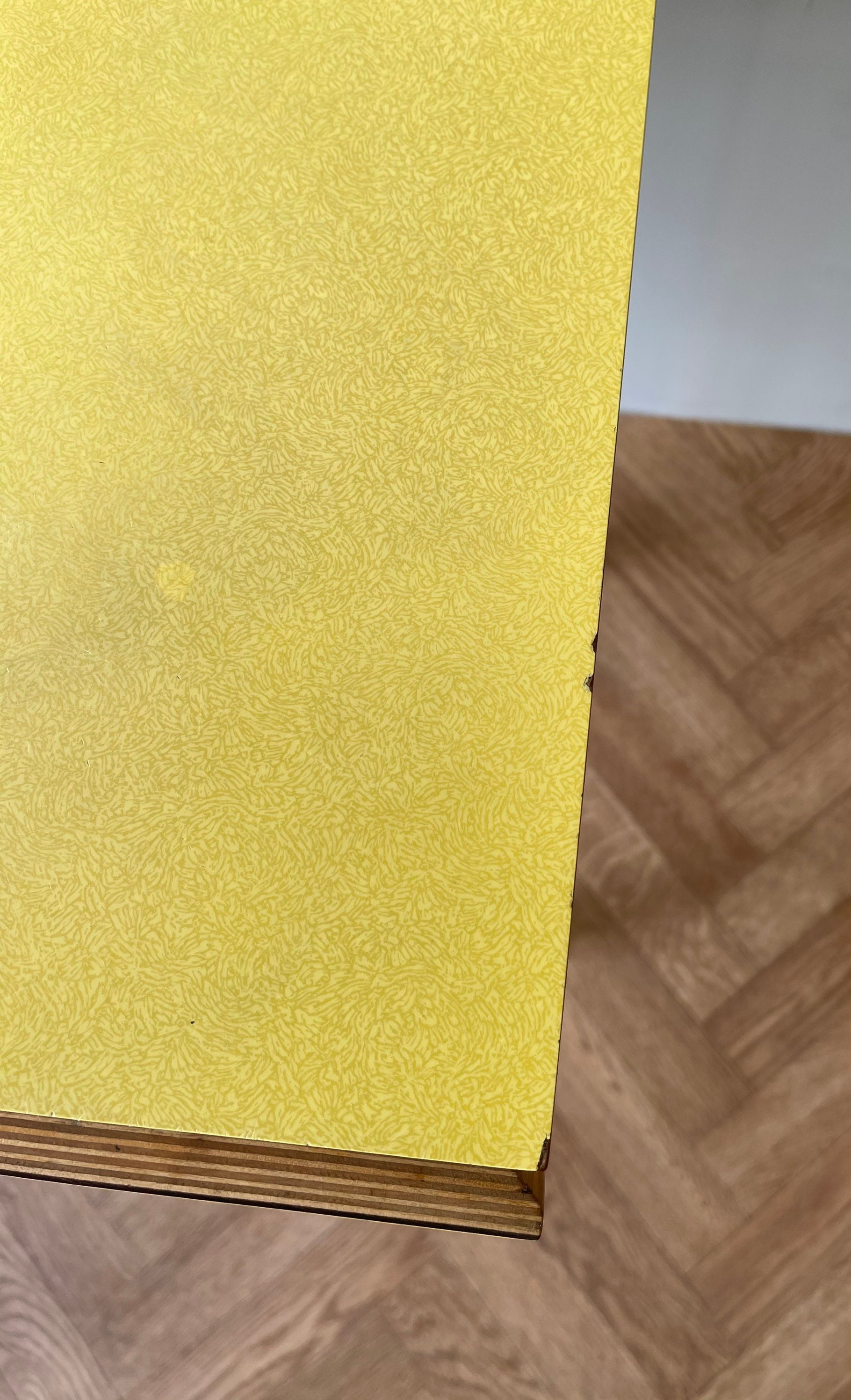 VINTAGE Retro Yellow Formica Drop Leaf Space Saving Dining Etsy