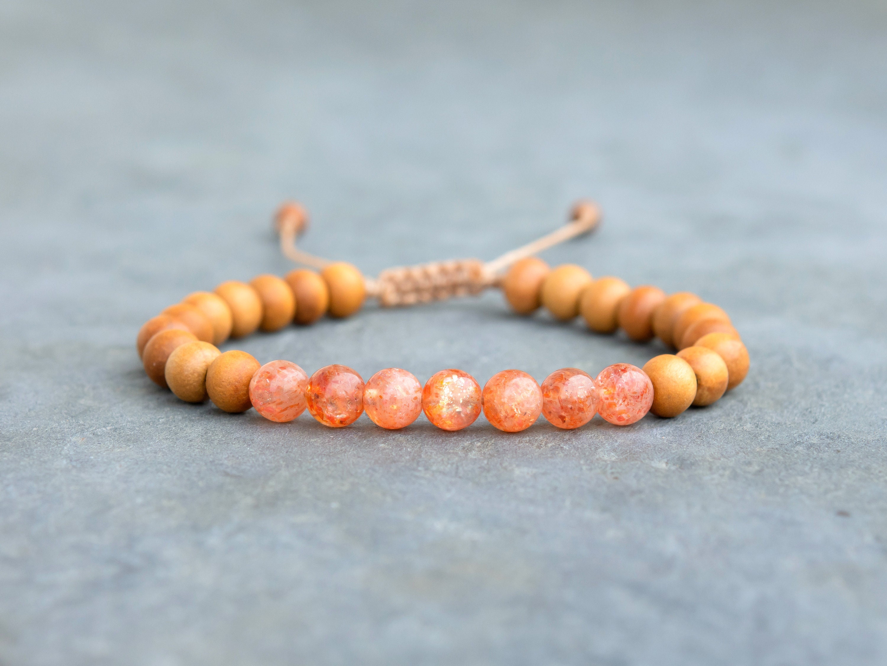 Orange stone bracelet - Etsy 日本
