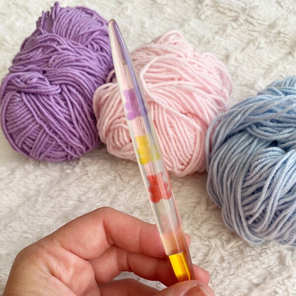 4,00  mm resin crochet hook jelly bears