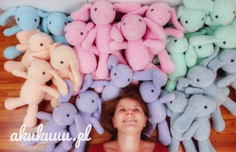 crochet cute kawaii amigurumi plushie toy mascot english PATTERN Big BUNNY polish PDF file