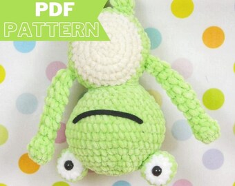 PATTERN frog, crochet cute amigurumi plushie toy mascot english, polish  PDF file