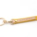 Yellow leather custom made keyring, Personalized keychain, Customized keyring, Anniversary gifts, Personalised gift, Unique gifts