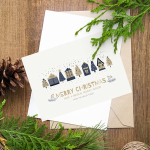 Cartão de Natal Simple House - download personalizado e digital