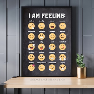 Digital Download &quot;I Am Feeling&quot; Emotion Poster