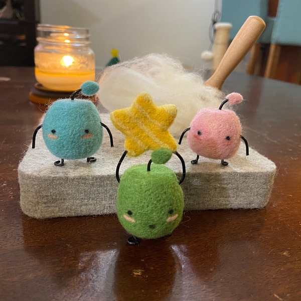 Needle Felted Junimo - Customized, Handmade, Stardew Valley Gift